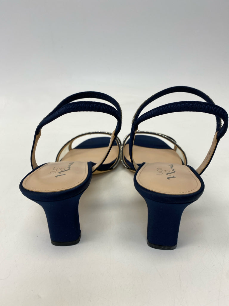 NWOT Nina  Size 10 Navy White Rhinestone(s) Sandals