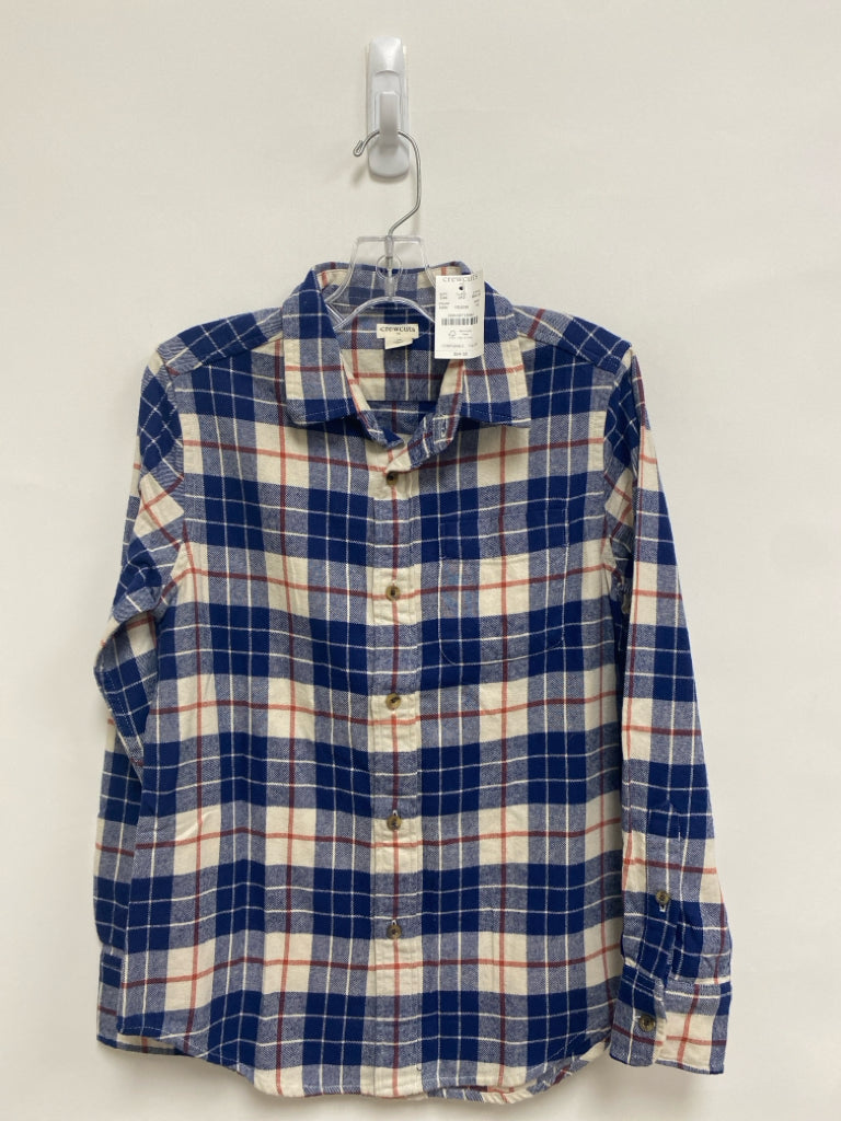 NWT Crew Cuts SIZE 10 Navy/Cream Raisin Plaid Flannel Boy&