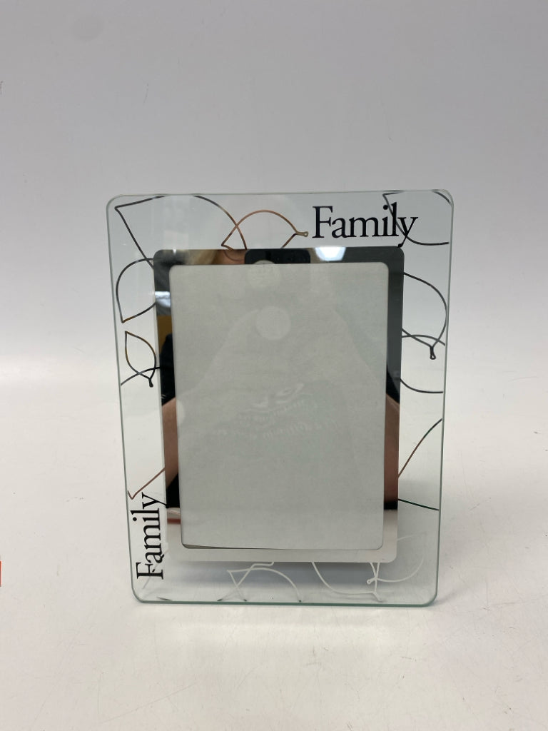 Clear Black Words Glass Frame