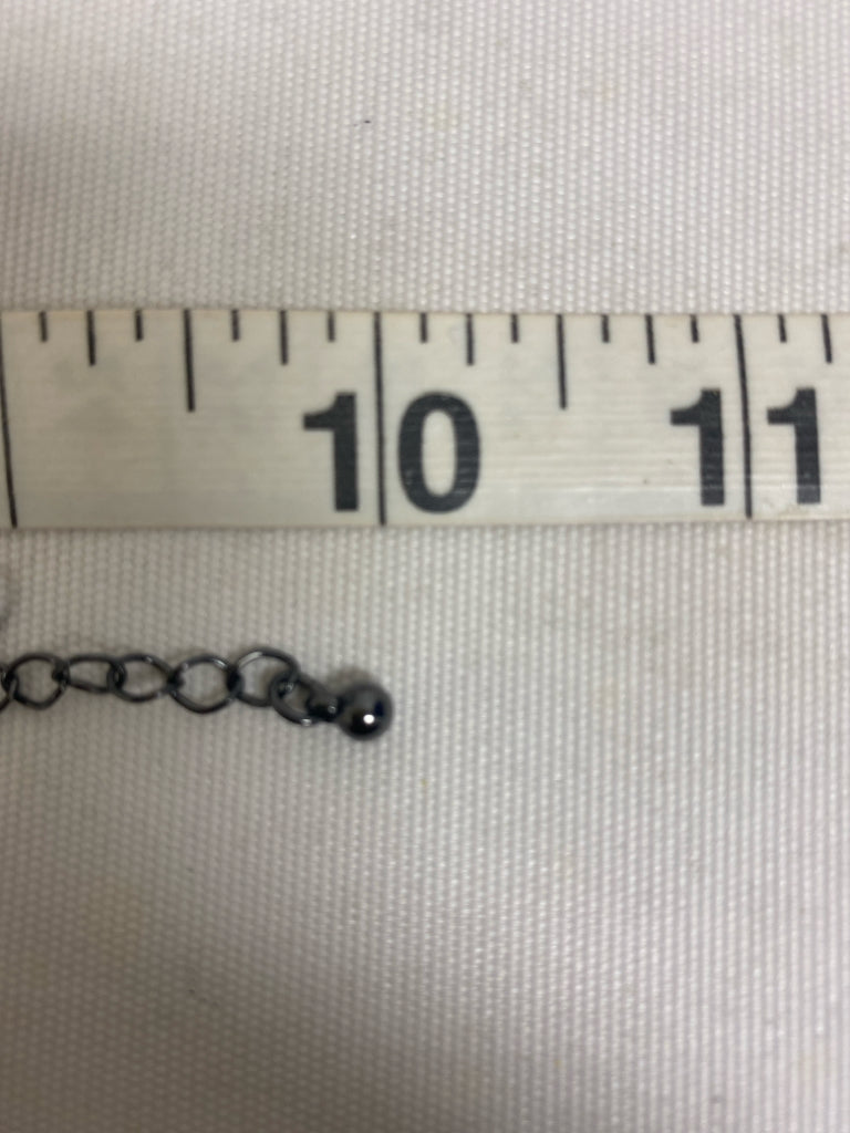 WHBM Black Clear Jeweled Necklace