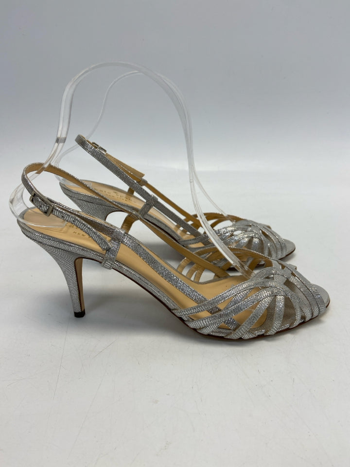 Kate Spade  Size 10 Silver Shimmery Sandals