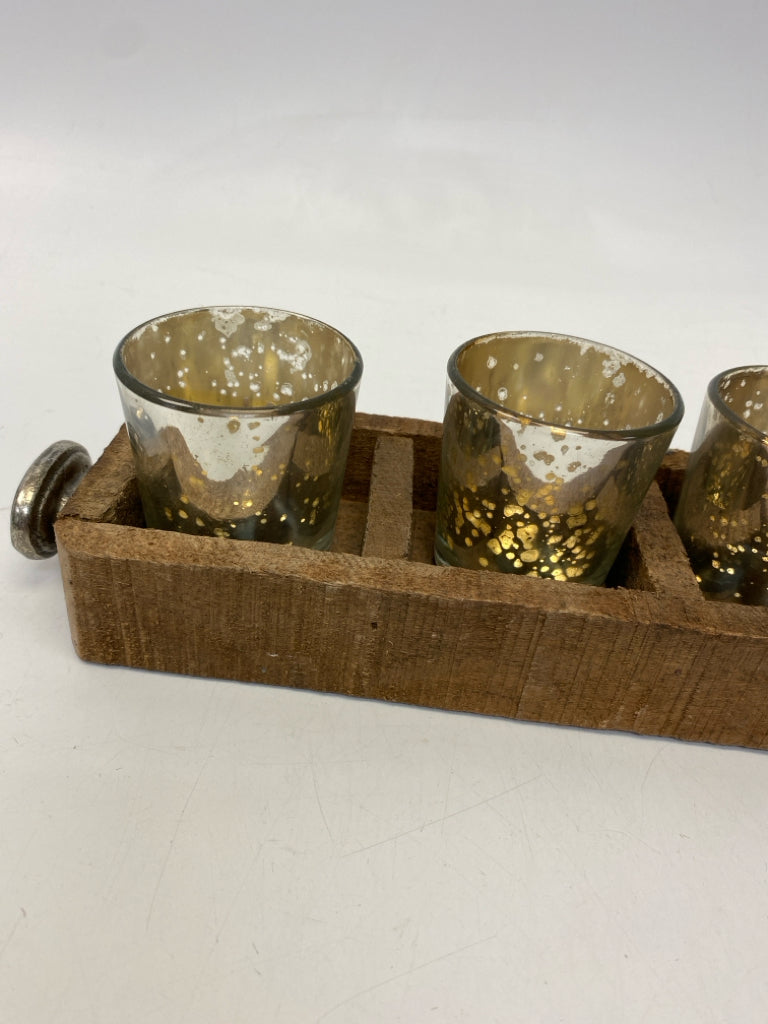 Pier 1 Brown Mercury Glass Candleholder(s)