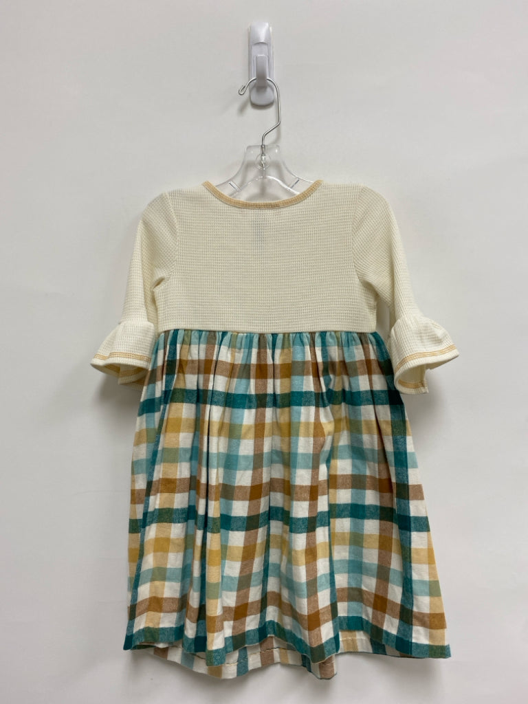 Bonnie Jean SIZE 4T Cream Tan/Green Checkered Girl&