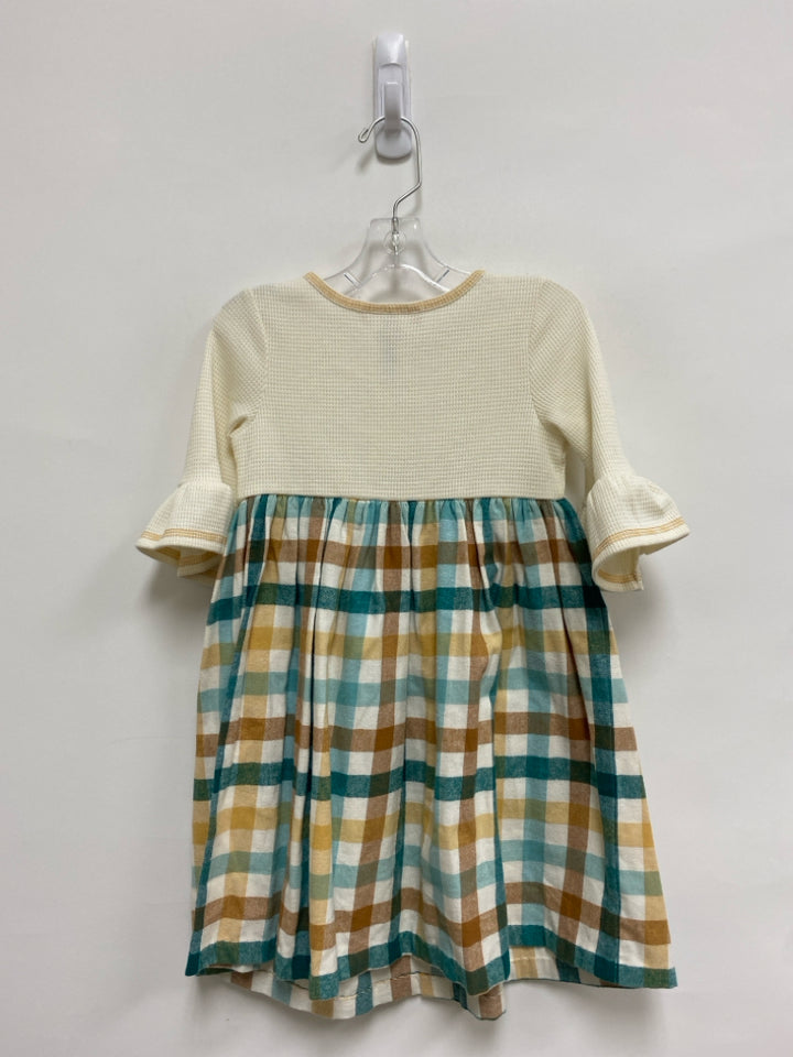 Bonnie Jean SIZE 4T Cream Tan/Green Checkered Girl&