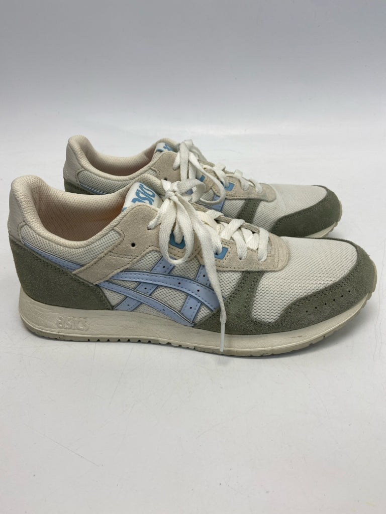 Asics  Size 9 Cream/Green Lace-up Sneakers