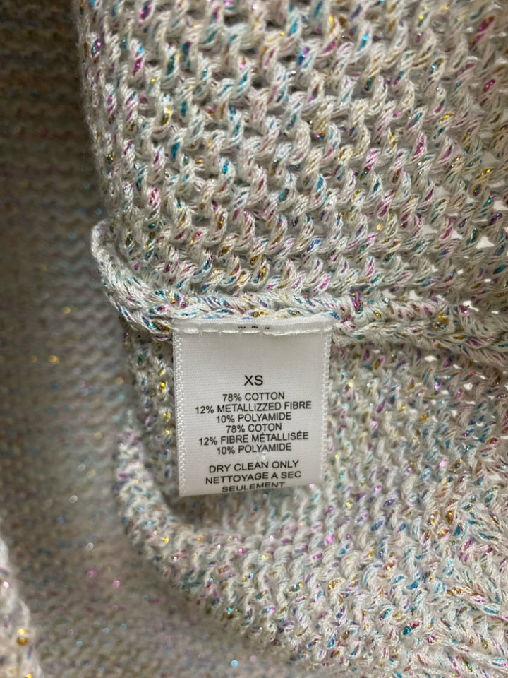 NWT Size XS Gray Multi Color Sparkle Ladies Sweater