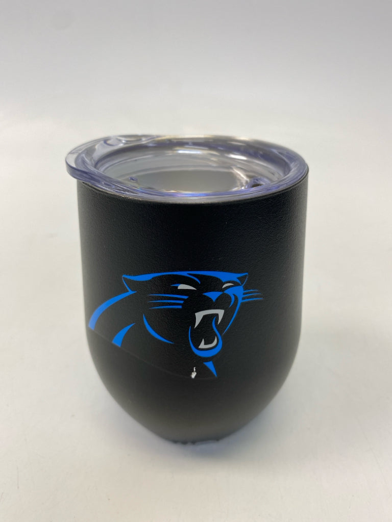 Black Blue Carolina Panthers Tumbler