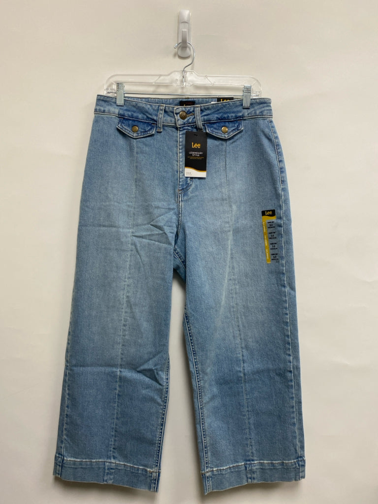 NWT Lee Size 12 Pale Blue Cropped Ladies Jeans