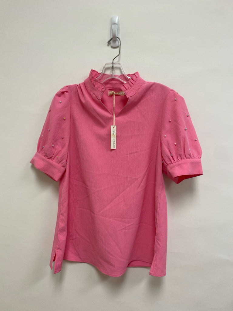 NWT Grace &amp; Emma Size S Pink Pearl Ladies Top