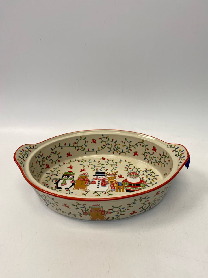 Temp-tations Cream Red/Multi Characters Ceramic Christmas