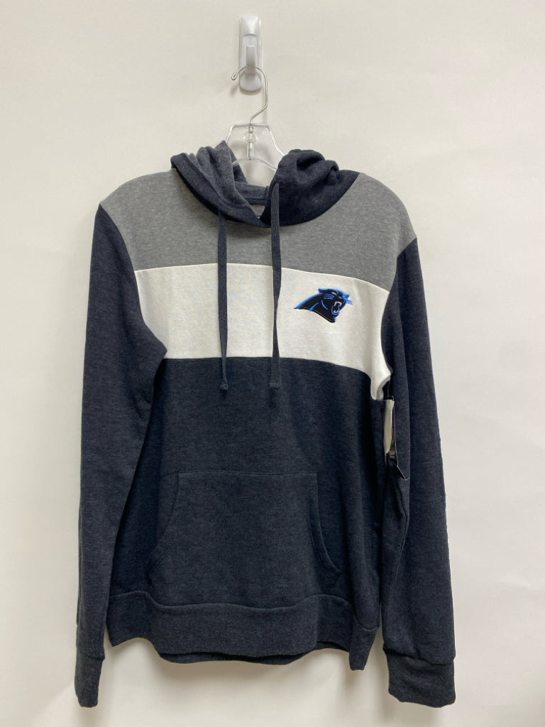 NWT NFL Size M Gray/White Black Hooded Ladies Sweatshirt