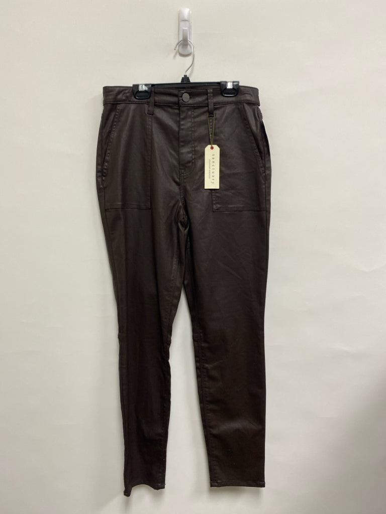 NWT Sanctuary Size 30 Espresso Faux Leather Ladies Pants