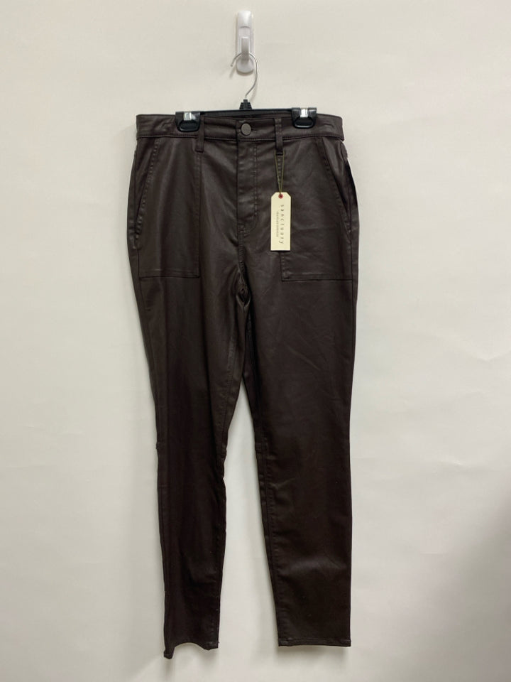 NWT Sanctuary Size 30 Espresso Faux Leather Ladies Pants