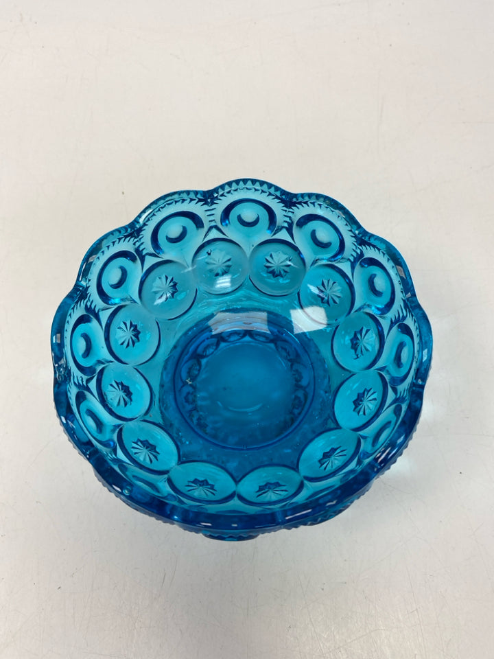 Royal Blue Moon/Stars Glass Candy Container