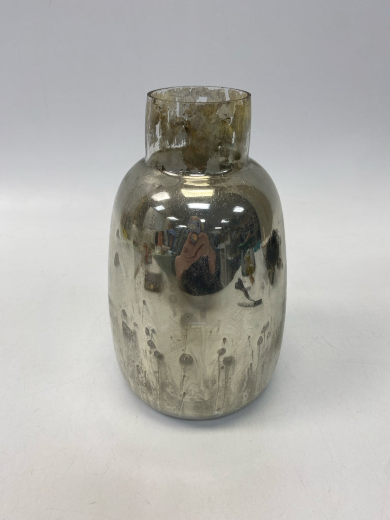 Silver Mercury Glass Vase