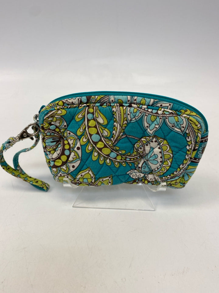 Vera Bradley Turquoise Multi-Color Fabric Wristlet