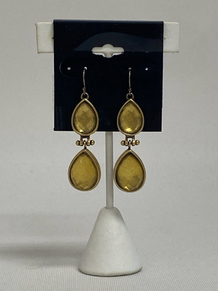 Bronze Gold Color Teardrop Earrings