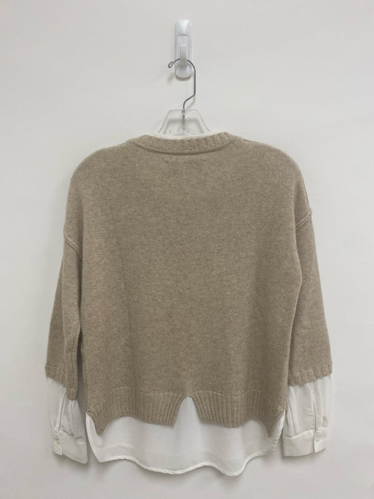 BROCHU WALKER Size XS Beige White Wool Blend Ladies Sweater