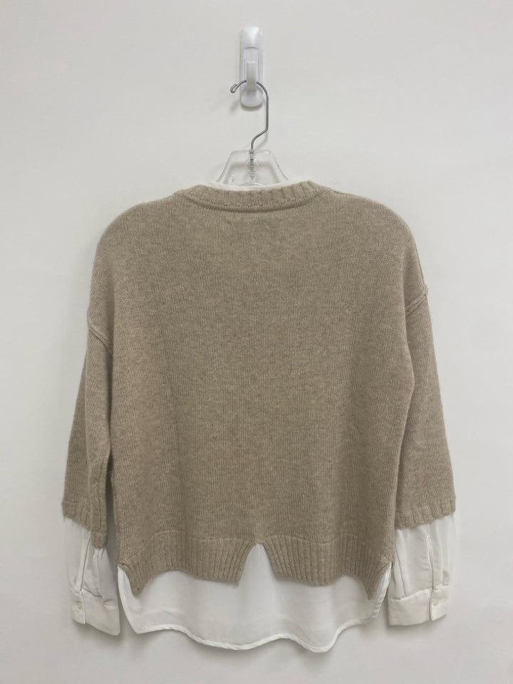 BROCHU WALKER Size XS Beige White Wool Blend Ladies Sweater