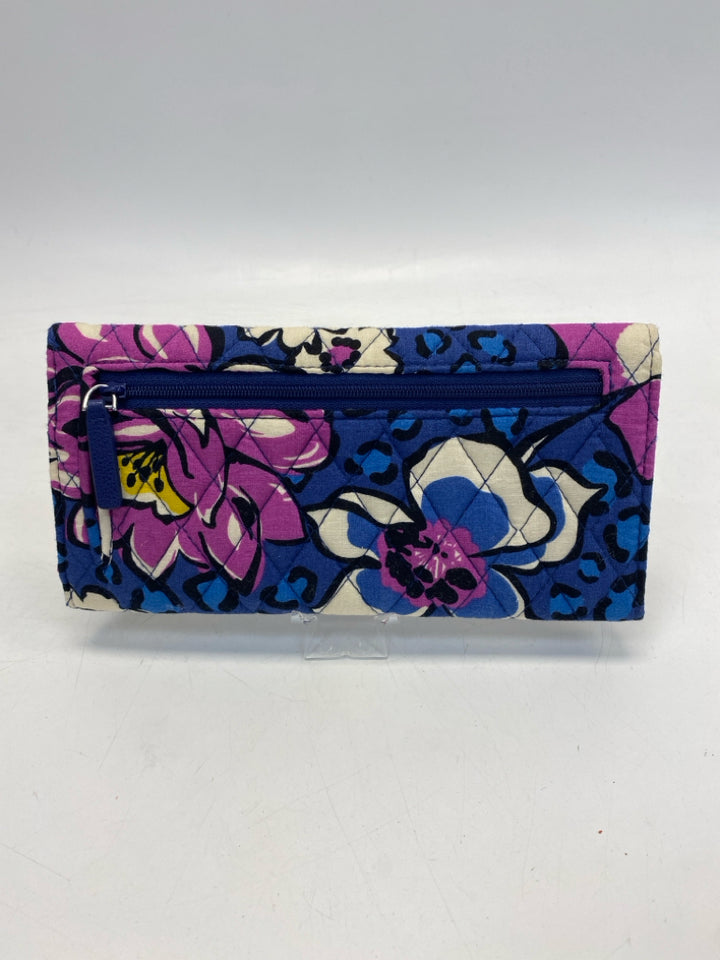 Vera Bradley Blue Purple/Cream Flower(s) Wallet