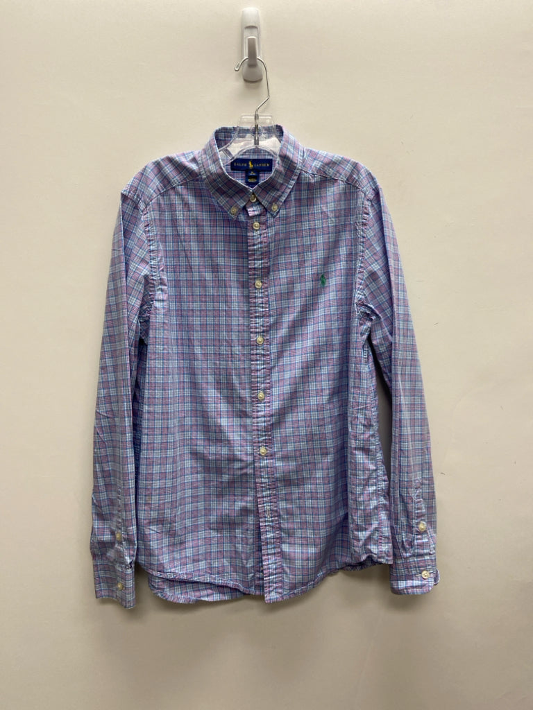 Ralph Lauren SIZE 18/20 Blue Lavender/White Plaid Boy&