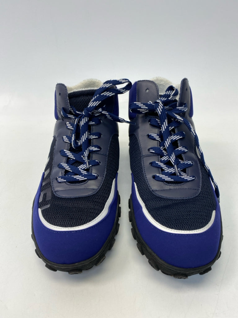 Chanel  Size 39 Navy Black/White Mesh Neoprene Sneakers