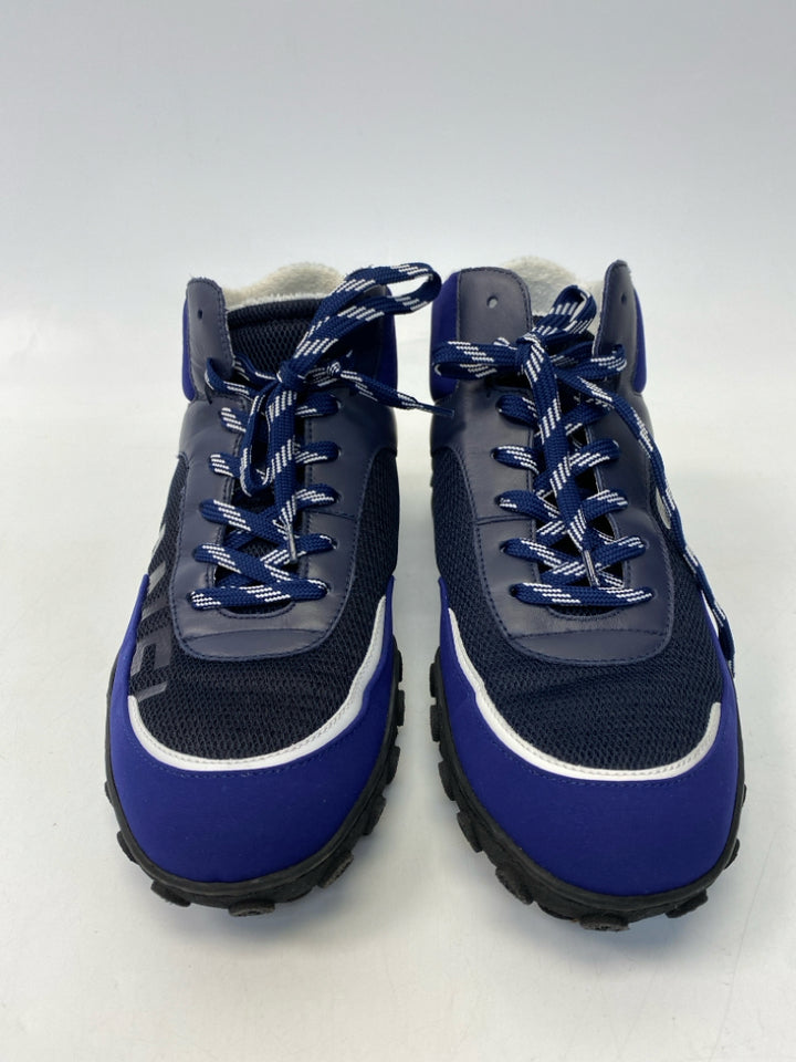 Chanel  Size 39 Navy Black/White Mesh Neoprene Sneakers