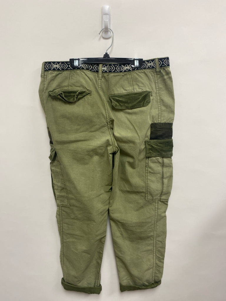Free People Size 10 Olive Green Patches Cargo Ladies Pants