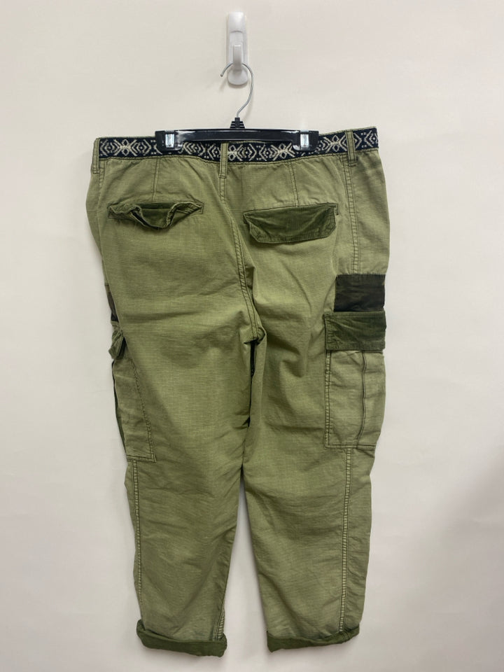 Free People Size 10 Olive Green Patches Cargo Ladies Pants
