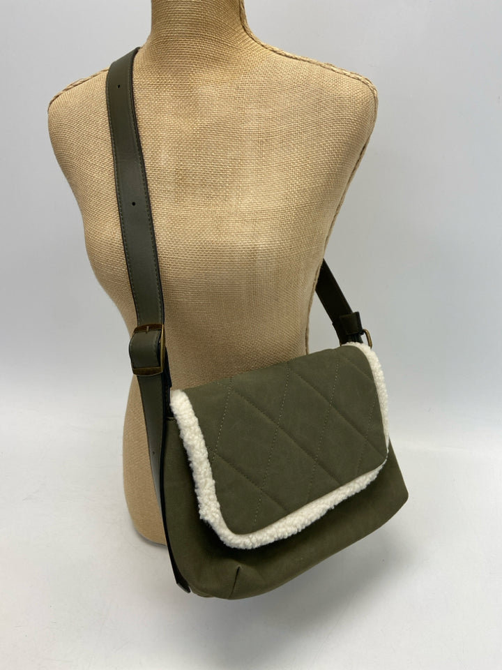 Simply Noelle Olive Cream Trimmed Crossbody