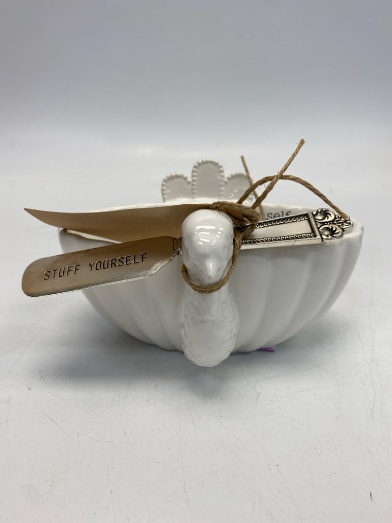 NWT Mudpie White Thanksgiving