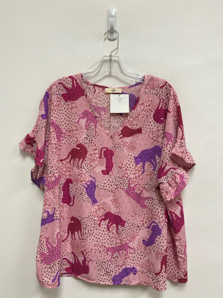 NWT entro Size L Pink Lavender Ladies Top