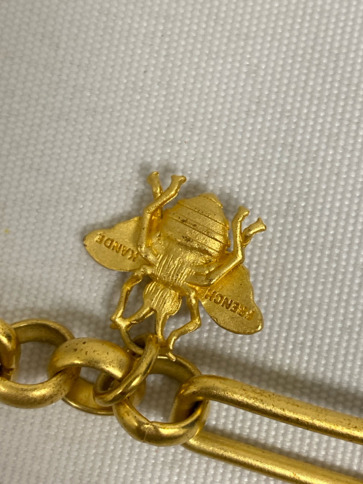 Gold Color Bees Necklace