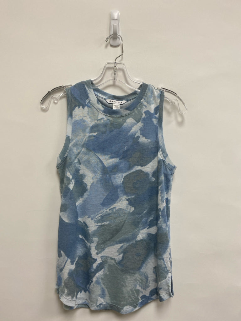 Athleta Size XS Blue/Gray Shapes Sleeveless Ladies Top