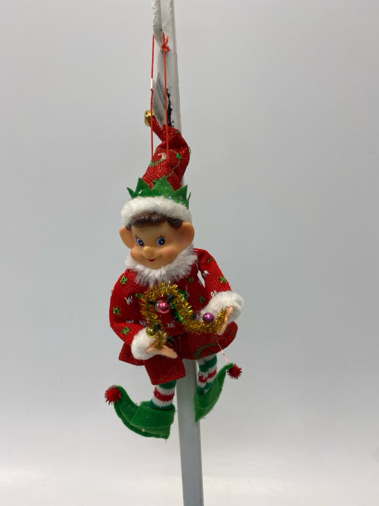 Kurt Adler Red/White Green Stuffed Fabric Ornaments