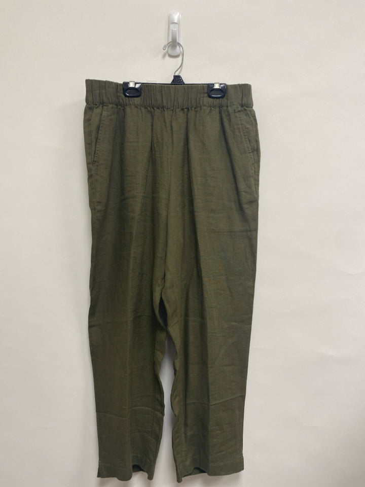 NWT HAVEN Size M Dark Olive Pull-on Chambray Ladies Pants