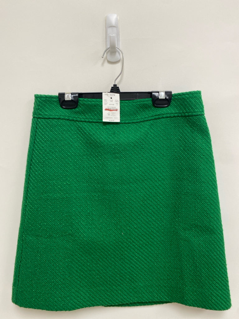 NWT J Crew Size 4 Kelly Green Tweed Ladies Skirt