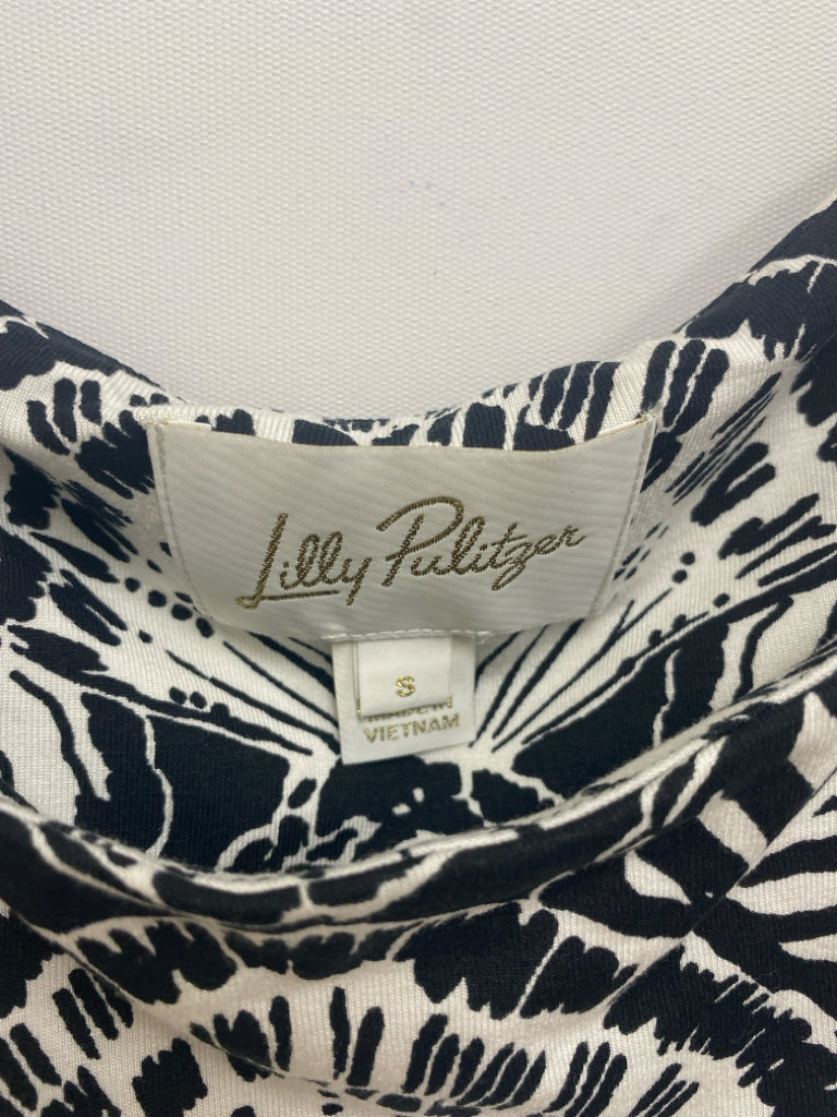 LILLY PULITZER Size S Black/White Pineapples Maxi Ladies Dress