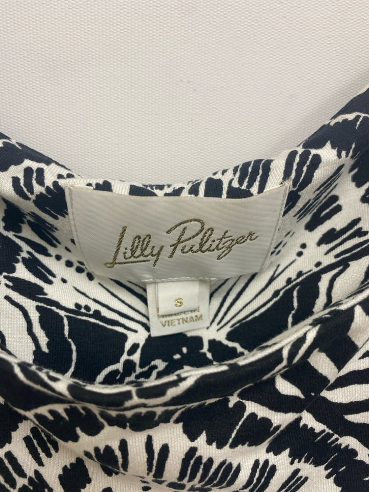 LILLY PULITZER Size S Black/White Pineapples Maxi Ladies Dress
