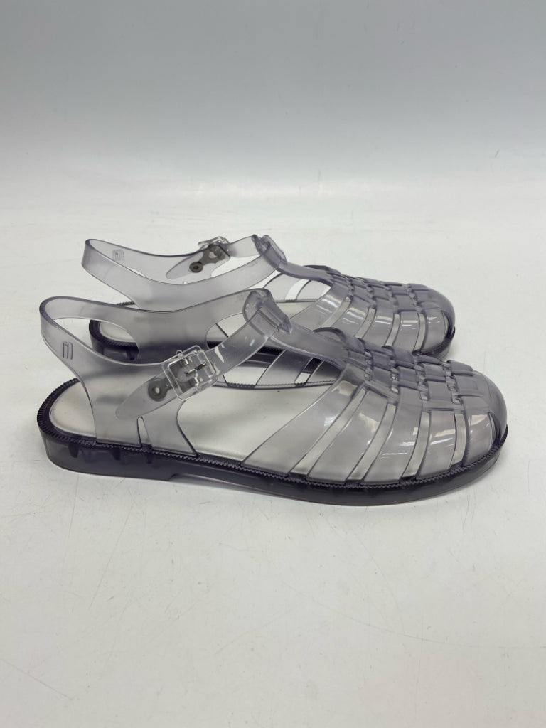 Size 9 Clear Plastic Sandals