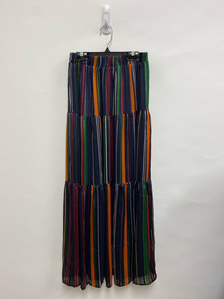 Karlie Size S Green/Blue Orange/Multi Striped Maxi Ladies Skirt