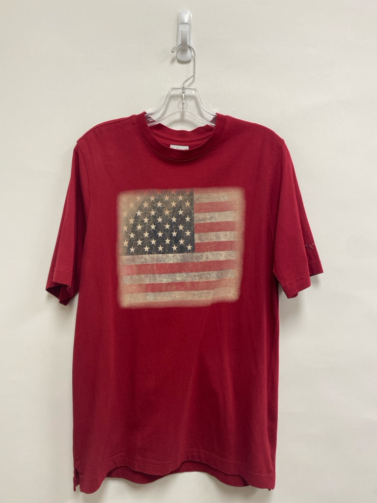 Greg Norman Size S Dark Red American Flag Men&