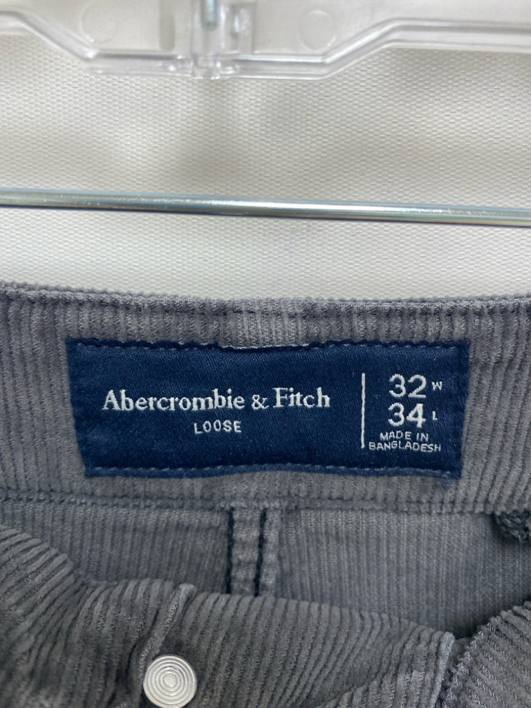 Abercrombie &amp; Fitch Size 32 Gray Corduroy Men&