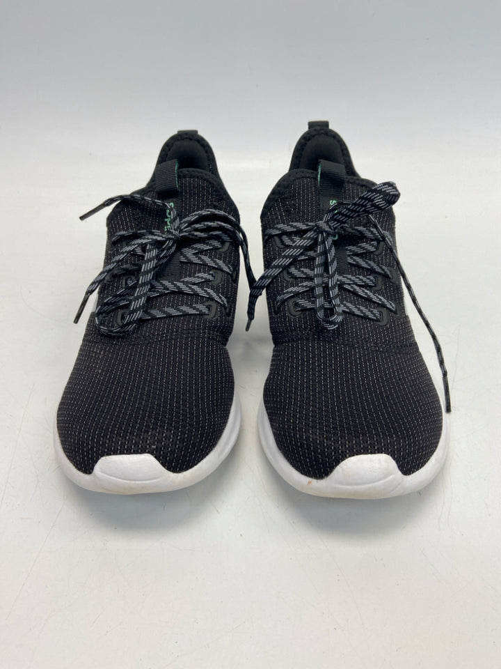 Adidas  Size 7.5 Black Lace-up Sneakers