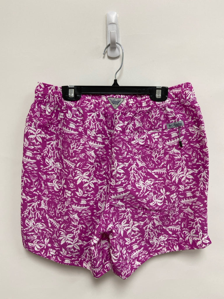 Columbia Size S Magenta White Palm Trees Ladies Shorts