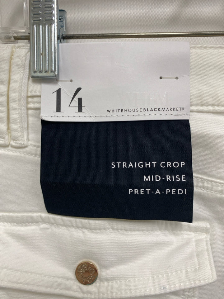 NWT Wht House/Blk Mkt Size 14 White Cropped Ladies Pants