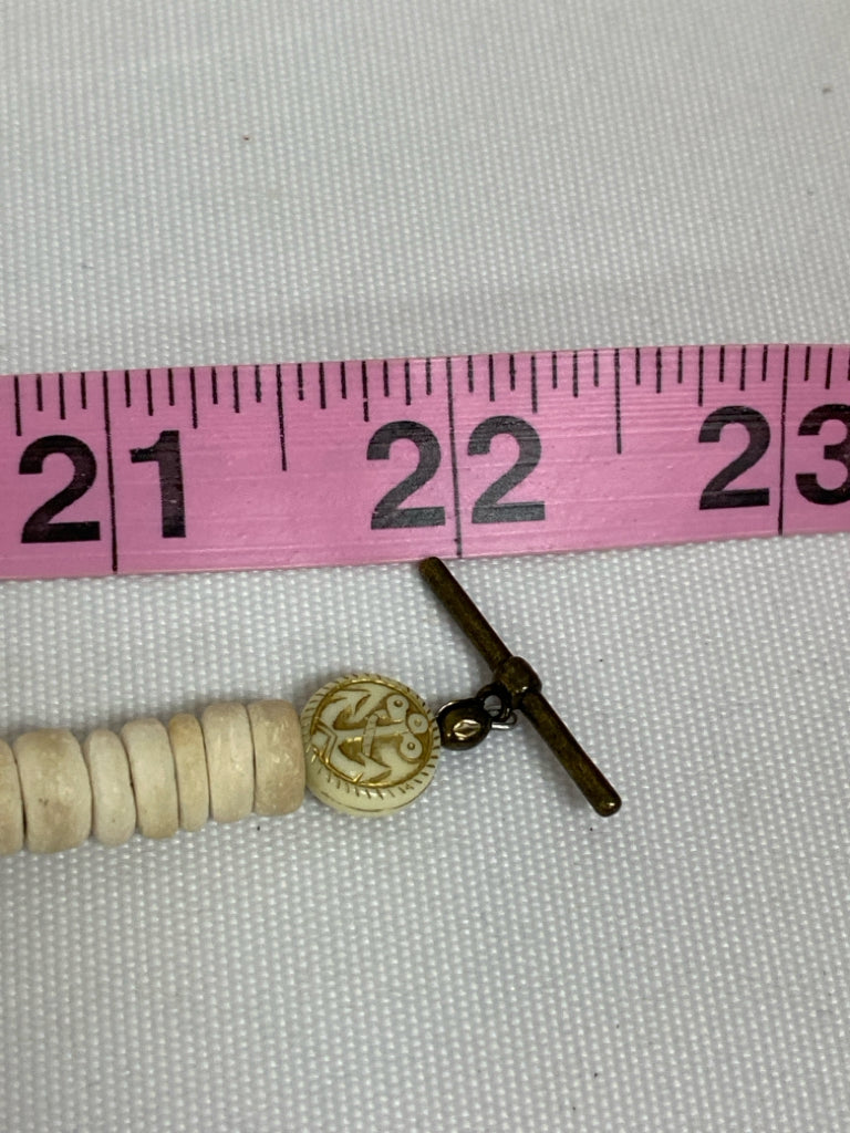 NWT Pink Cream Beaded Necklace