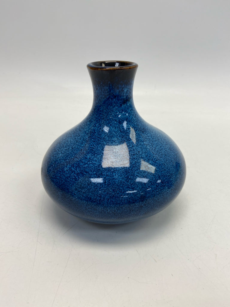 Blue Speckles Ceramic Vase