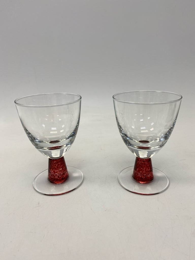 Clear Red Glassware