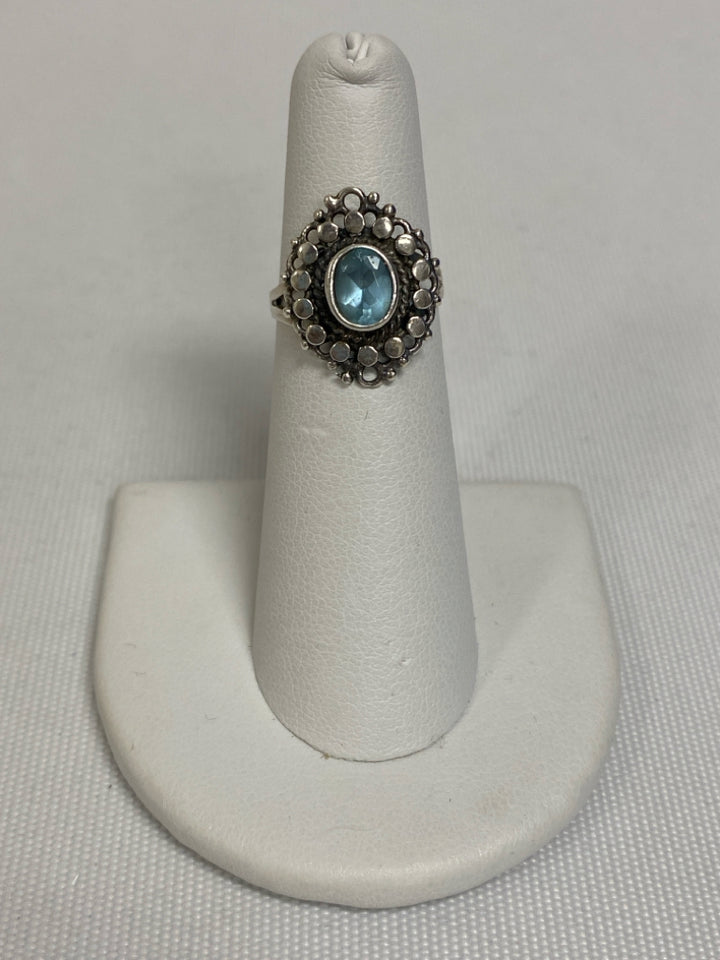 Silver Iridescent Circles Ring